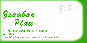 zsombor pfau business card